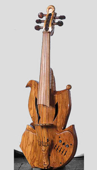 violino amplificato olivo